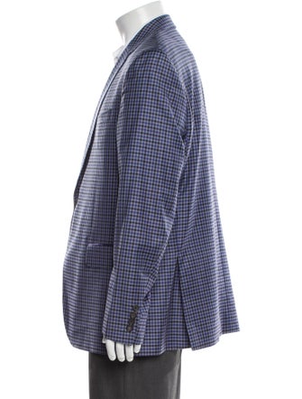 Ted Baker Wool Plaid Print Blazer