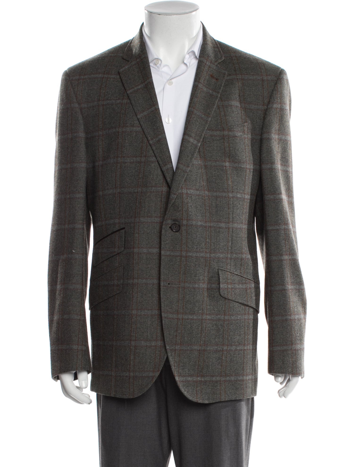 Ted Baker Wool Plaid Print Blazer