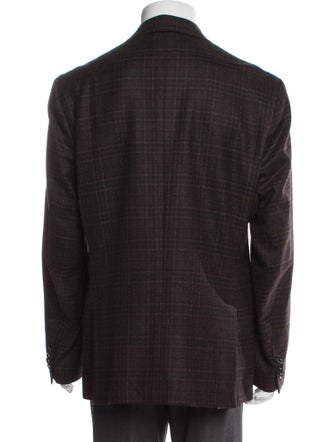 Ted Baker Wool Plaid Print Blazer