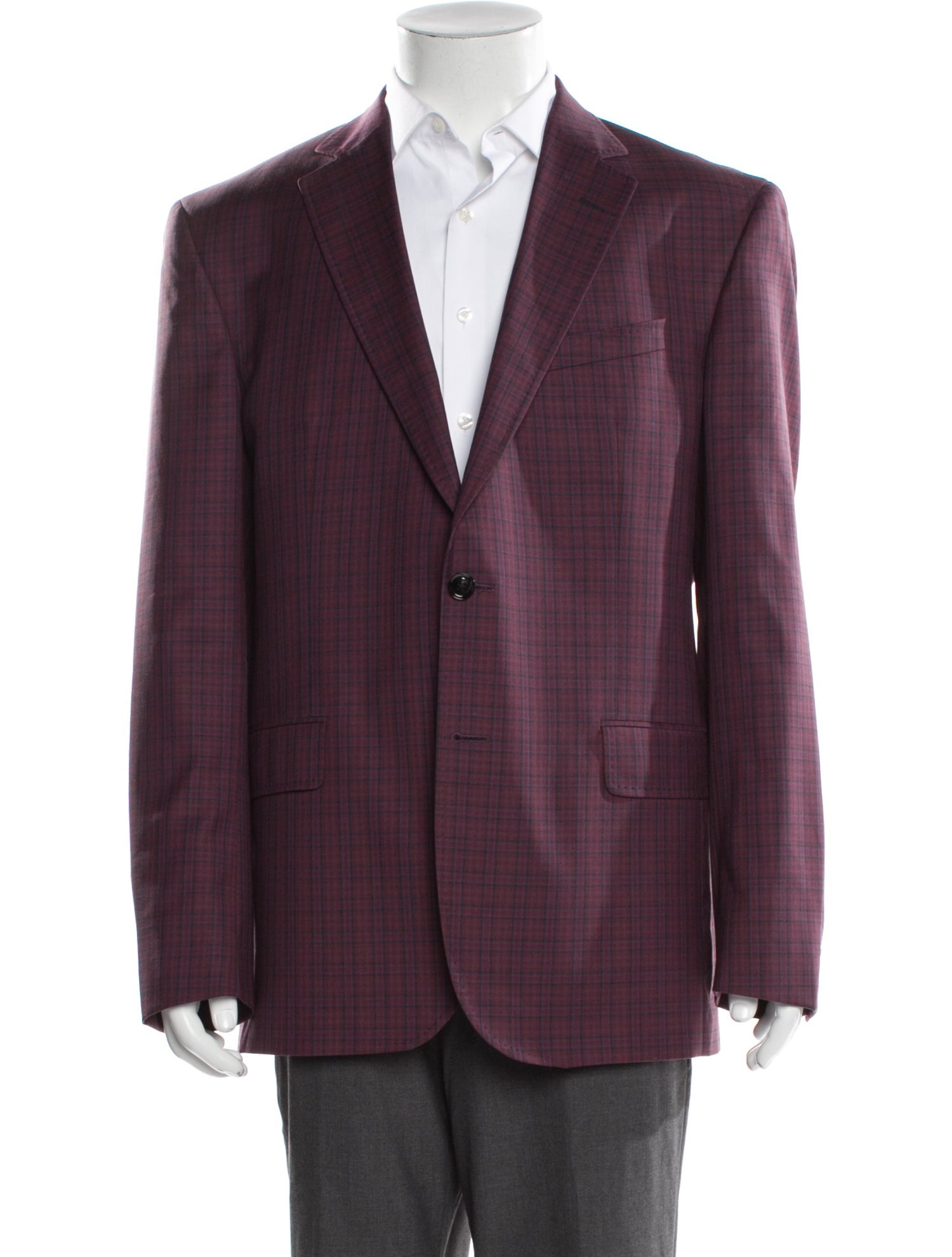 Ted Baker Wool Plaid Print Blazer