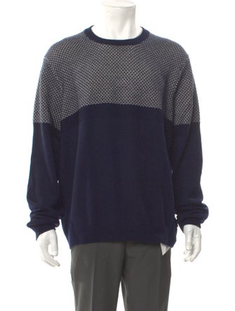 Ted Baker Colorblock Pattern Crew Neck Pullover