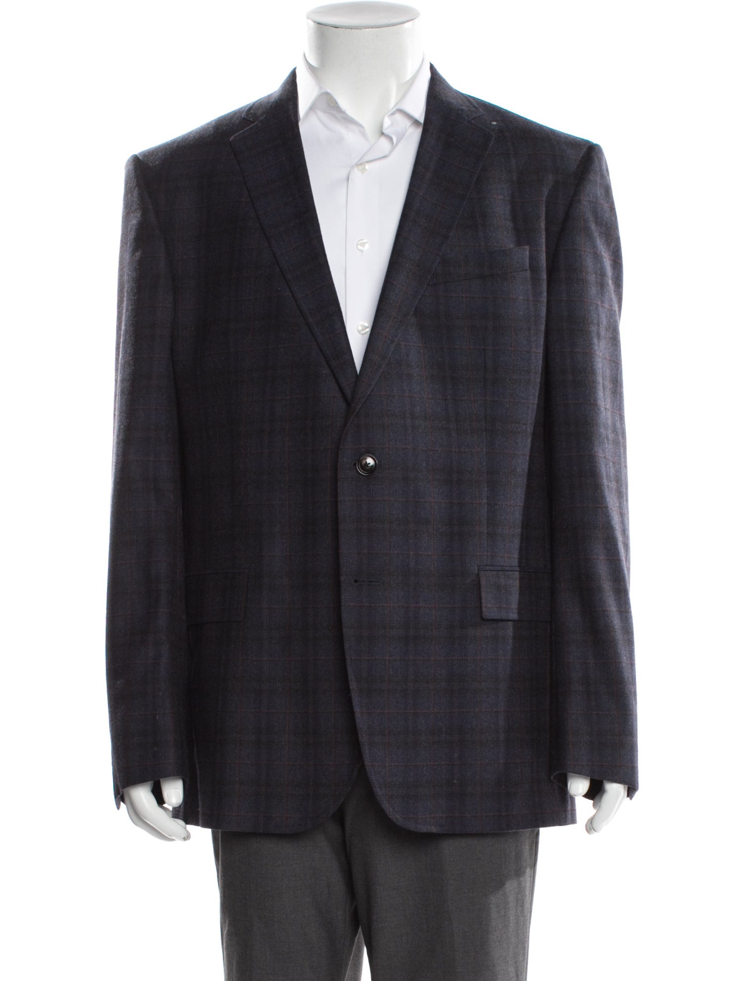 Ted Baker Wool Plaid Print Blazer