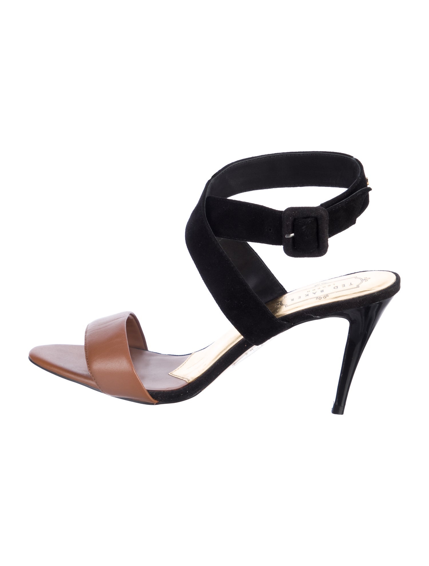 Ted Baker Suede Colorblock Pattern Sandals