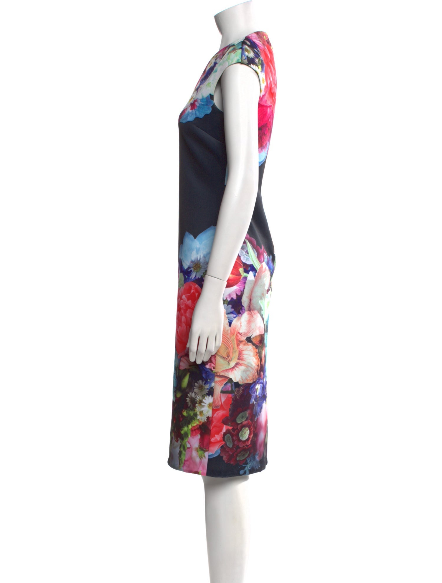 Ted Baker Floral Print Midi Length Dress