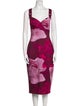 Ted Baker Floral Print Midi Length Dress