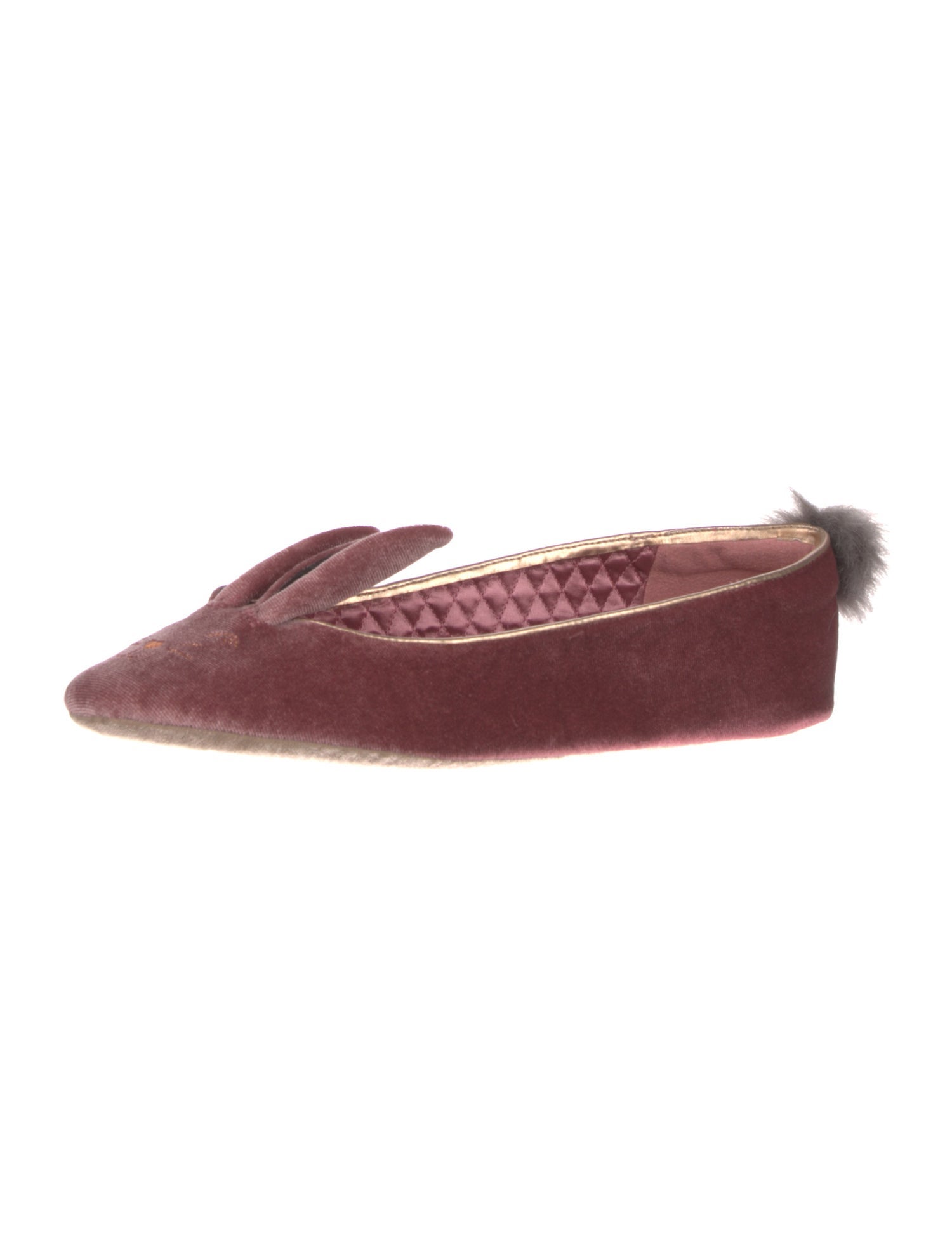 Ted Baker Velvet Faux Fur Trim Loafers