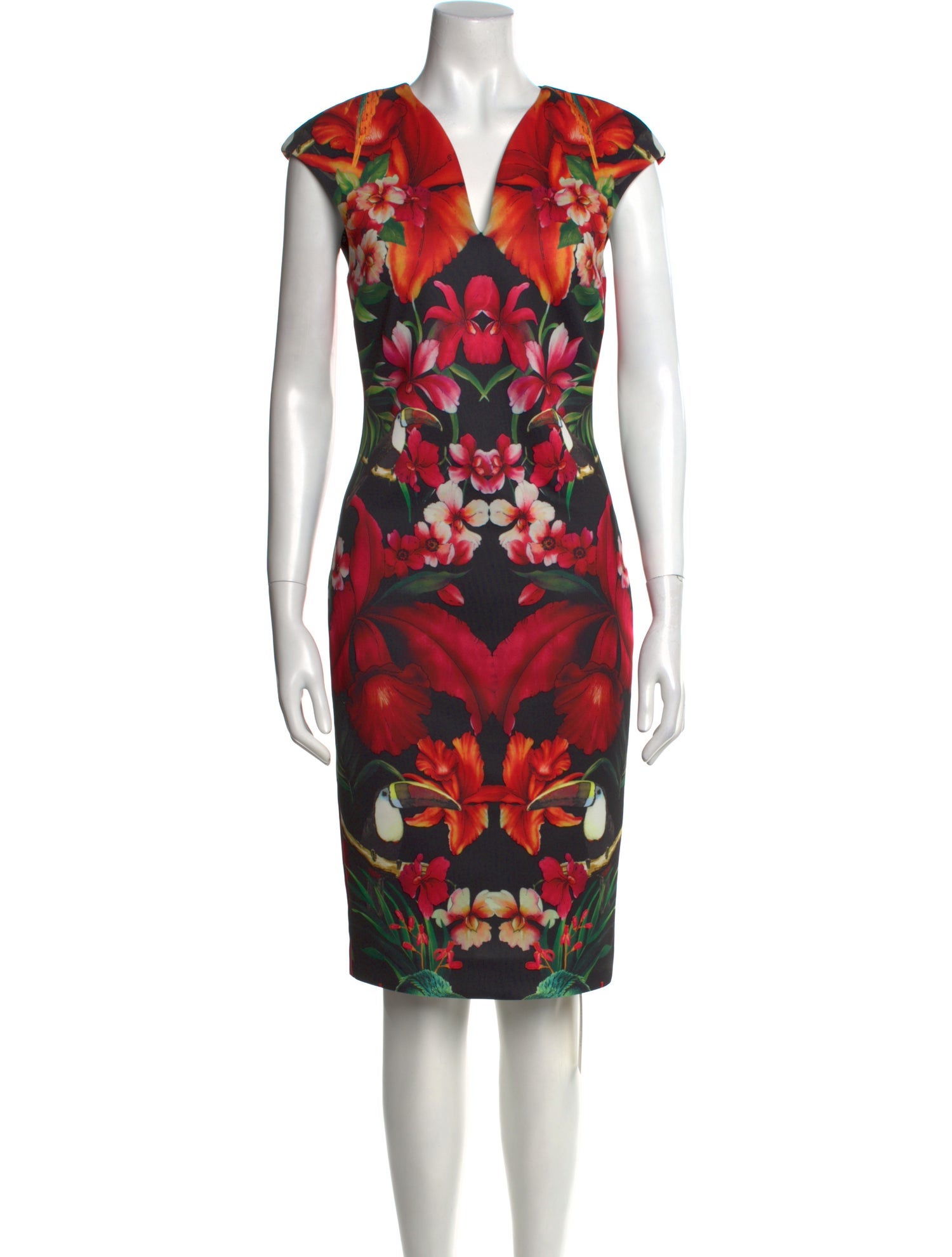Ted Baker Floral Print Knee-Length Dress