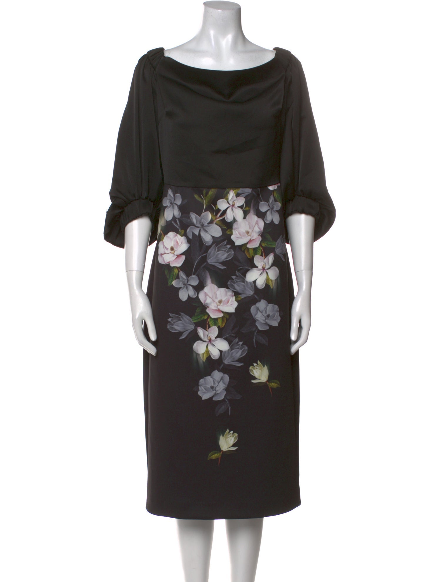 Ted Baker Floral Print Midi Length Dress