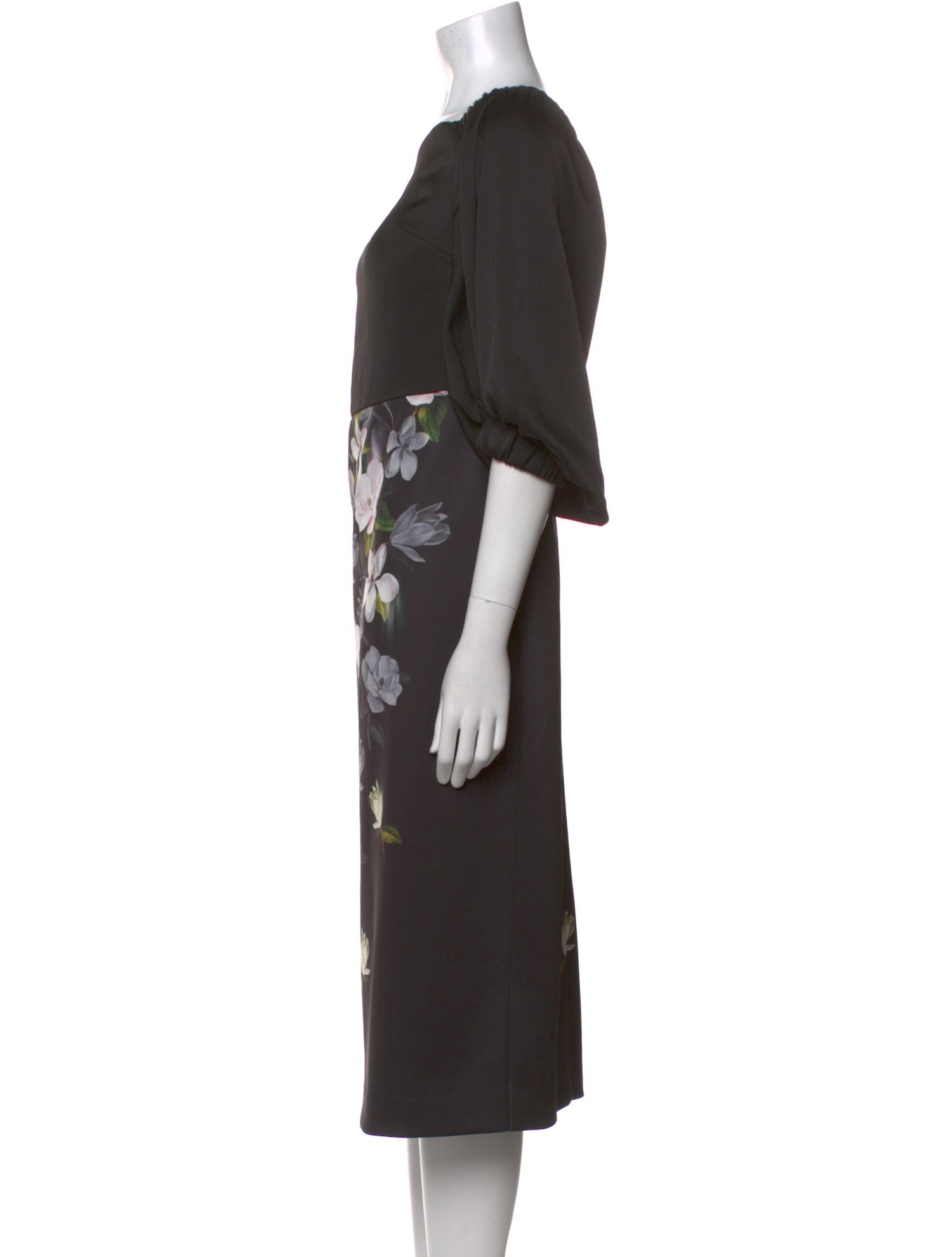 Ted Baker Floral Print Midi Length Dress