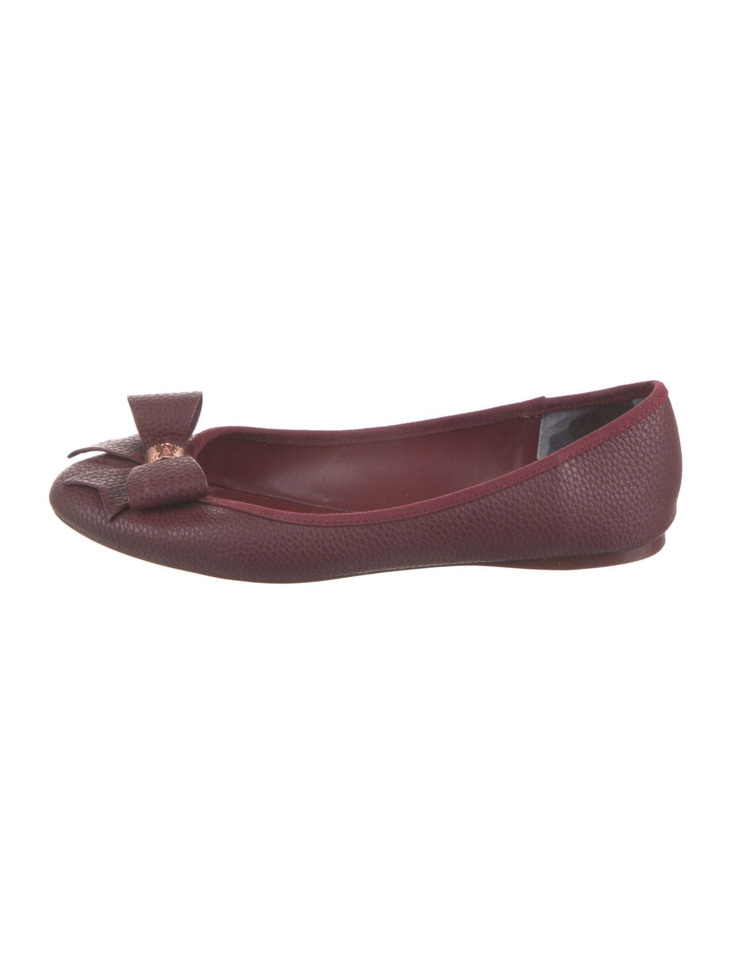 Ted Baker Leather Bow Accents Flats