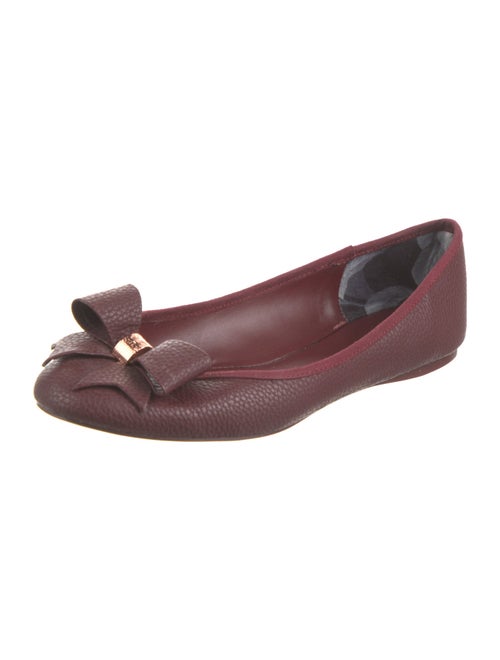 Ted Baker Leather Bow Accents Flats