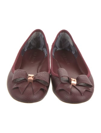 Ted Baker Leather Bow Accents Flats