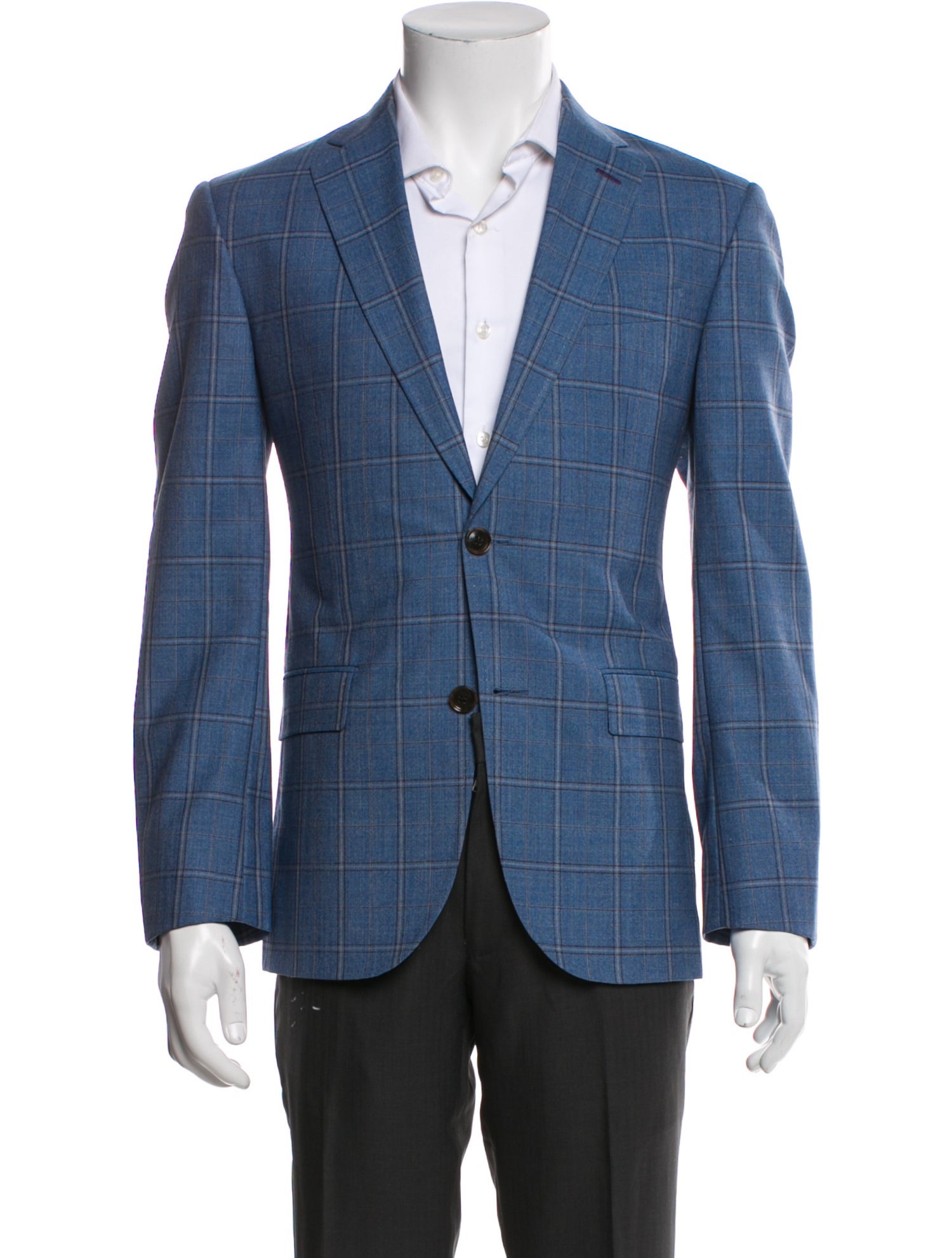 Ted Baker Wool Plaid Print Utility Jacket