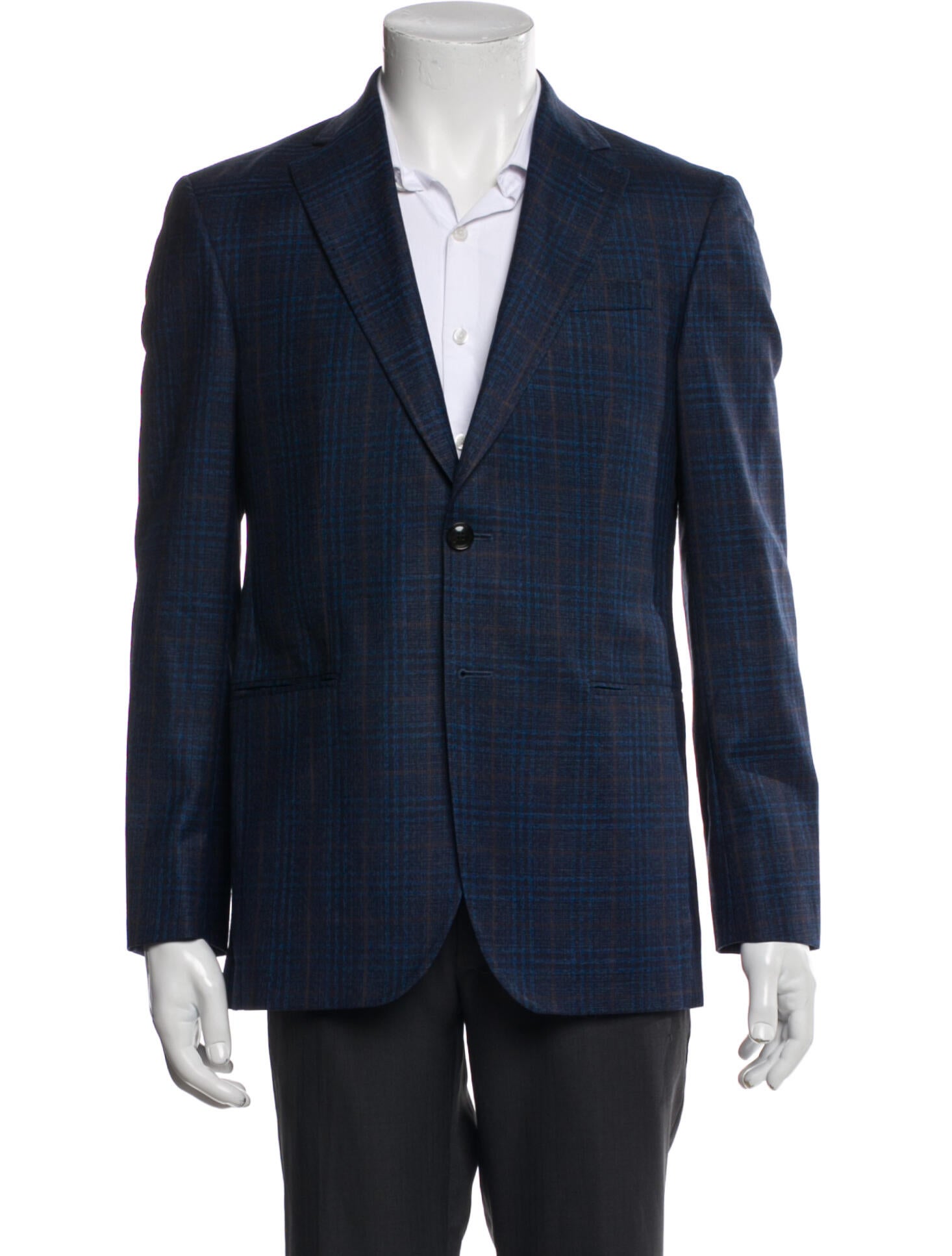 Ted Baker Wool Plaid Print Blazer