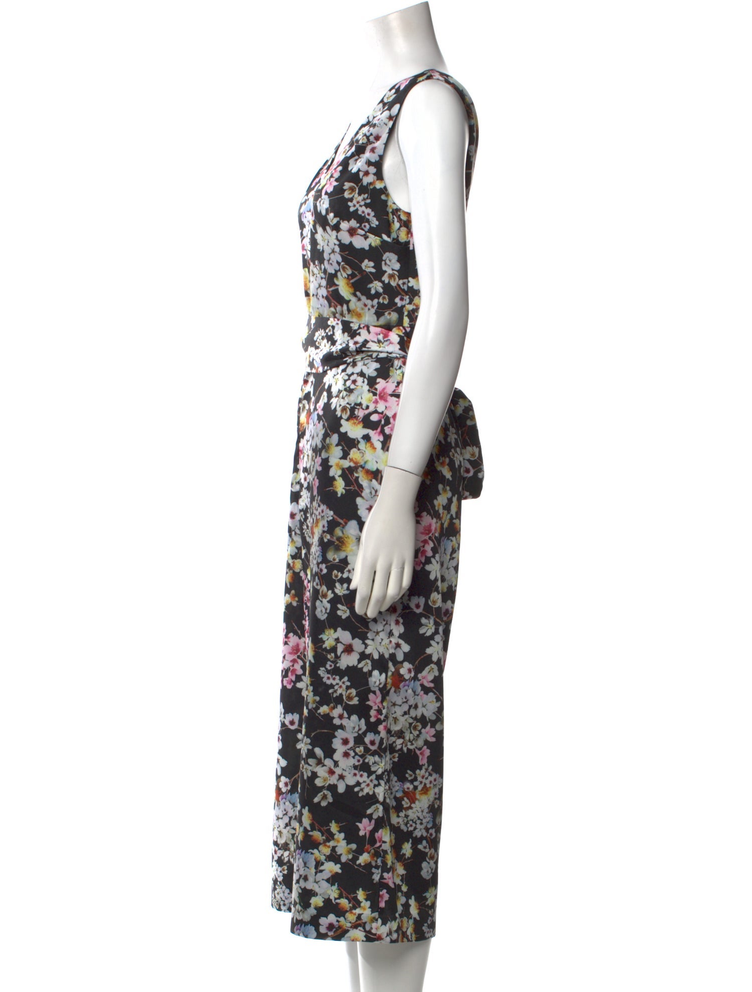 Ted Baker Floral Print V-Neck Jumpsuit