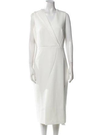 Ted Baker V-Neck Midi Length Dress