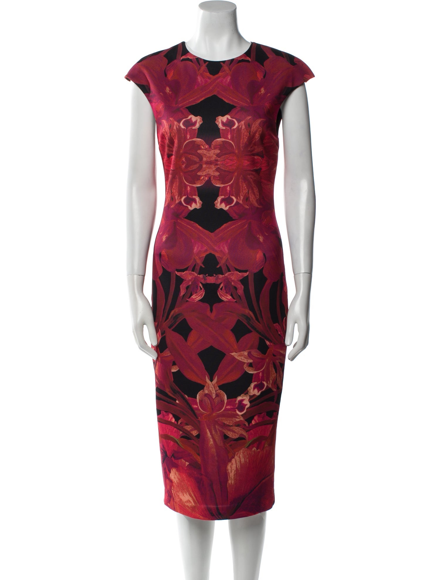 Ted Baker Floral Print Midi Length Dress w/ Tags