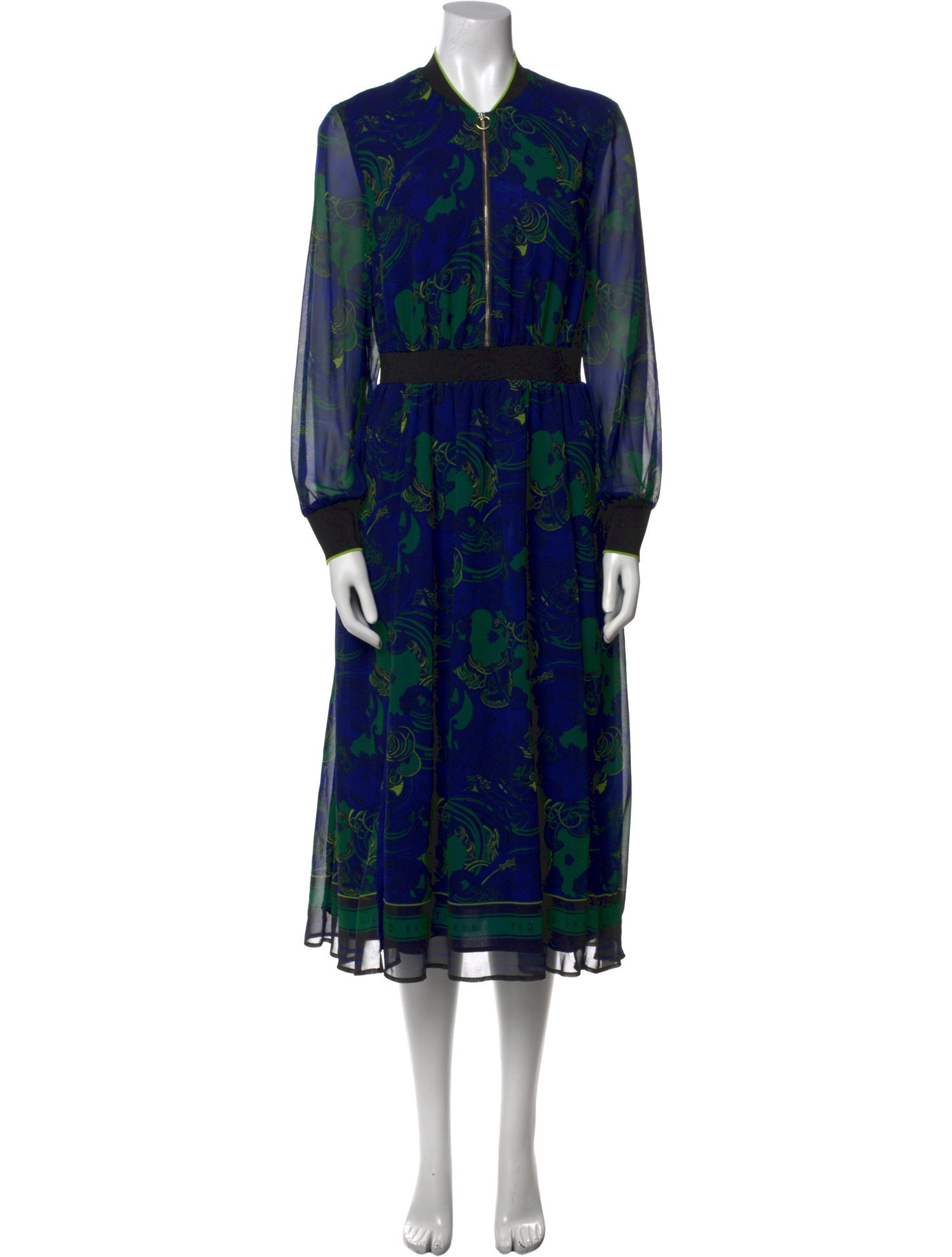 Ted Baker Printed Midi Length Dress