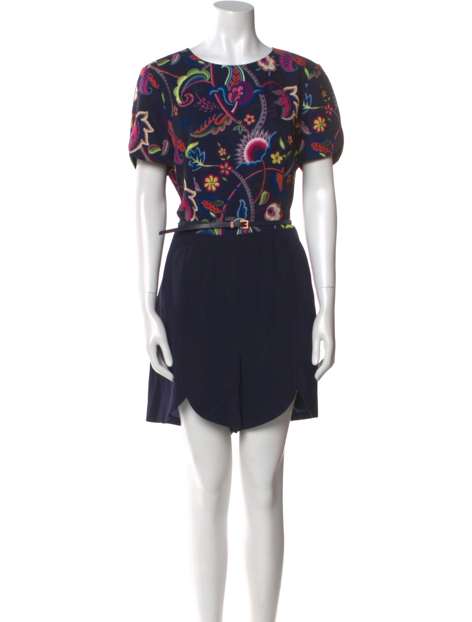 Ted Baker Floral Print Crew Neck Romper w/ Tags