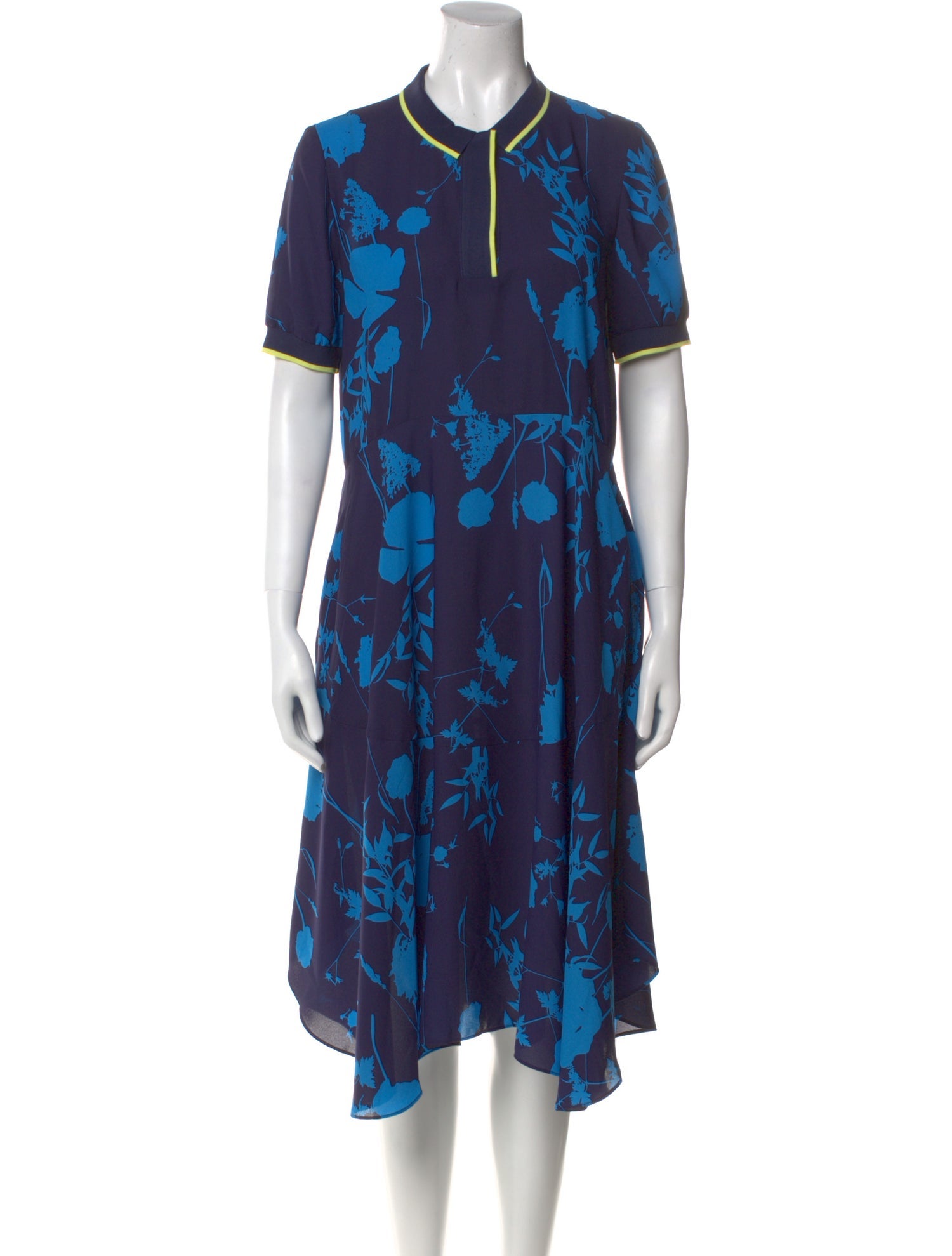 Ted Baker Floral Print Midi Length Dress