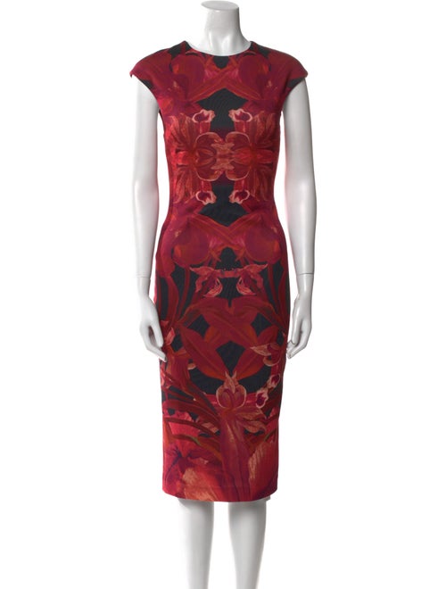 Ted Baker Floral Print Midi Length Dress