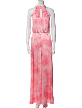 Ted Baker Printed Mock Neck Jumpsuit