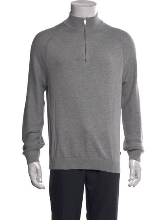 Ted Baker Mock Neck Long Sleeve Polo Sweater