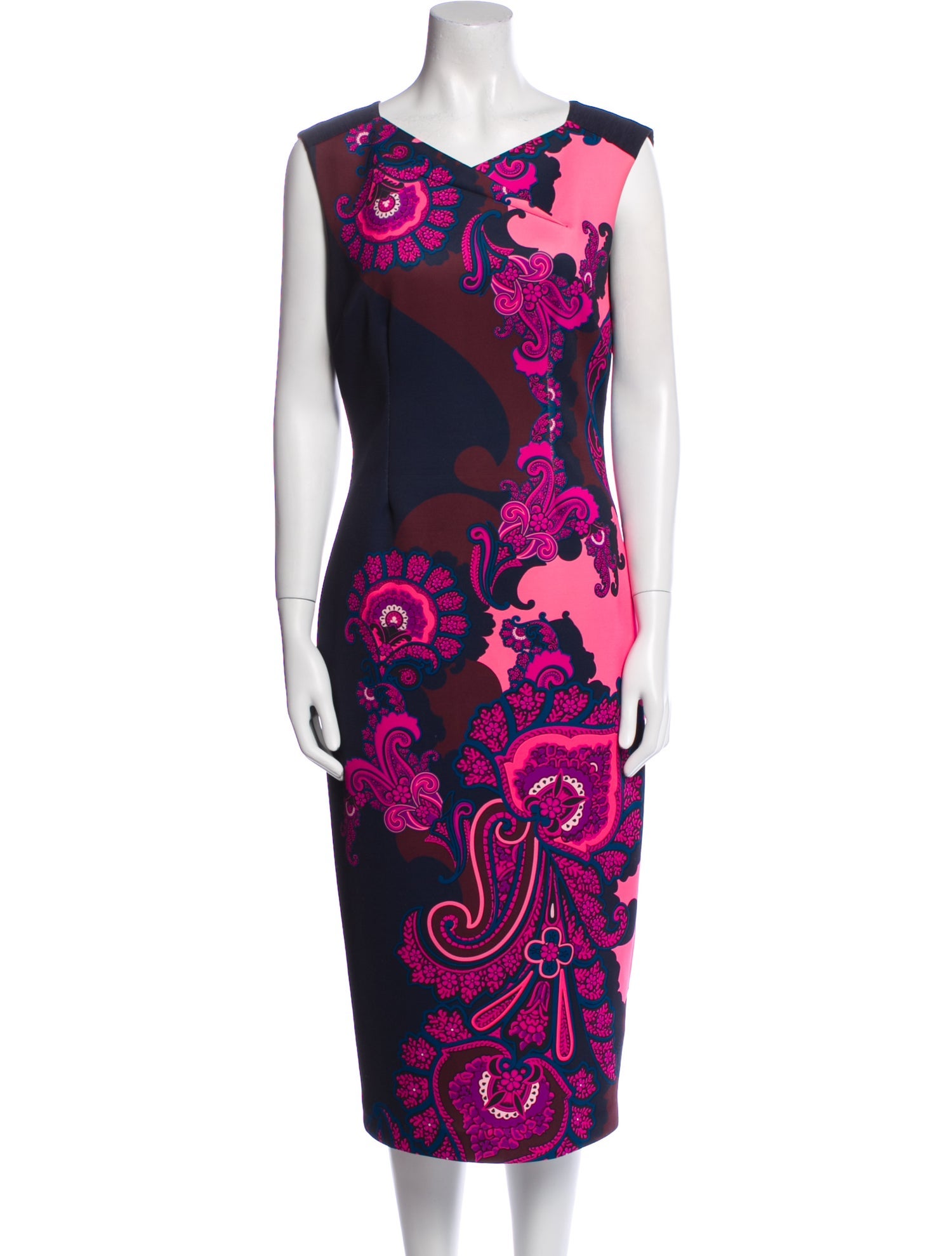 Ted Baker Paisley Print Midi Length Dress
