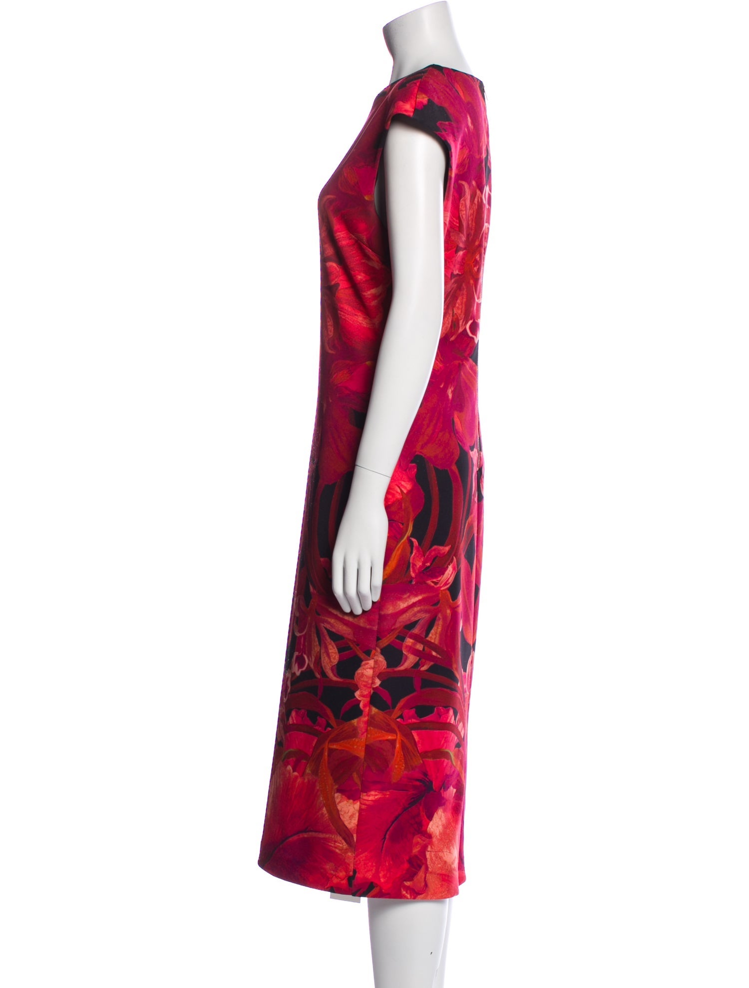 Ted Baker Floral Print Midi Length Dress