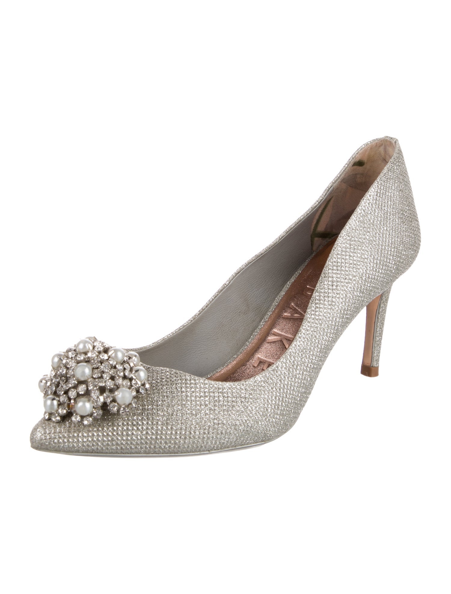 Ted Baker Glitter Crystal Embellishments Pumps