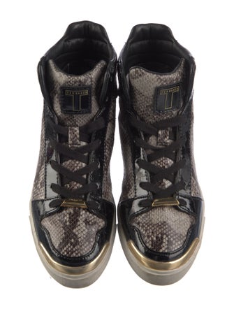 Ted Baker Embossed Leather Animal Print Sneakers