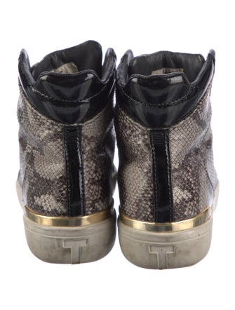 Ted Baker Embossed Leather Animal Print Sneakers