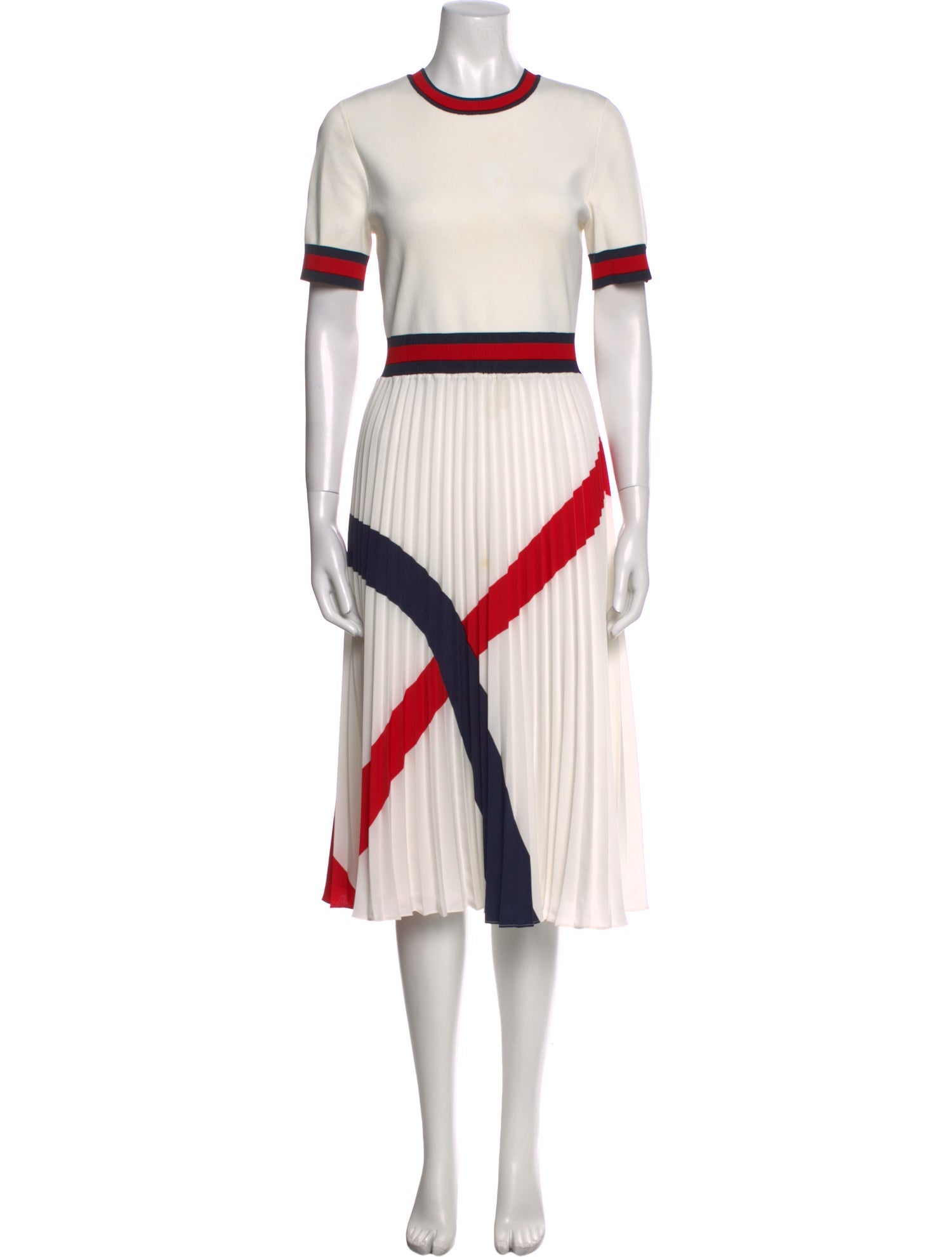 Ted Baker Striped Midi Length Dress