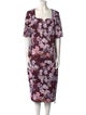 Ted Baker Floral Print Midi Length Dress