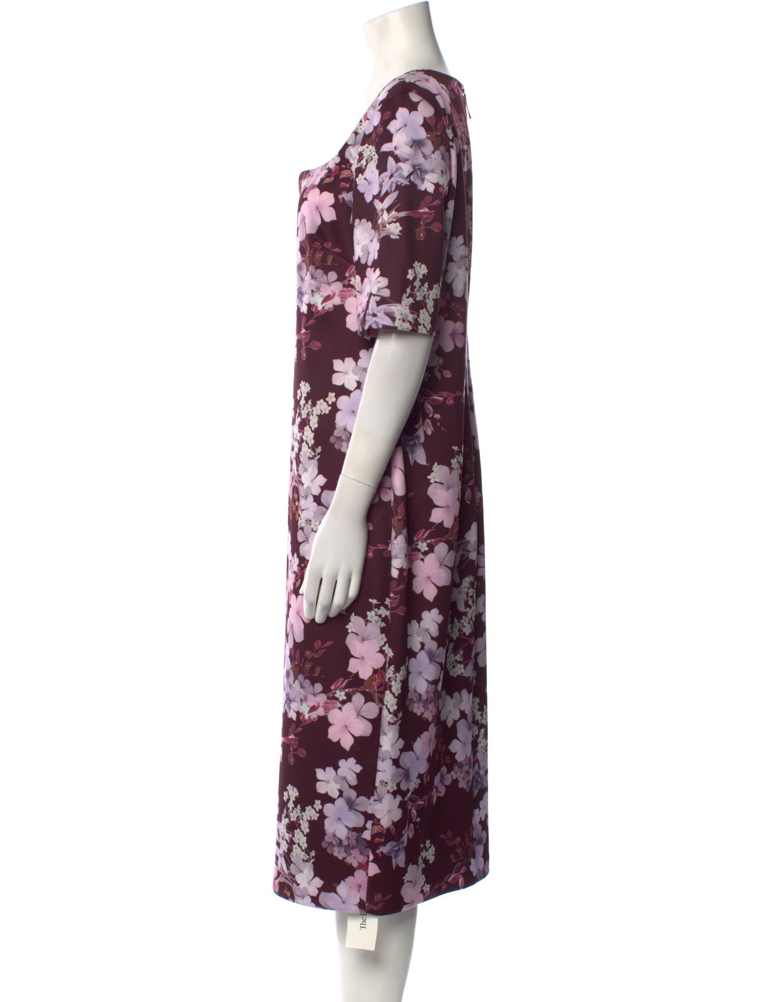 Ted Baker Floral Print Midi Length Dress