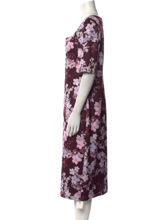 Ted Baker Floral Print Midi Length Dress