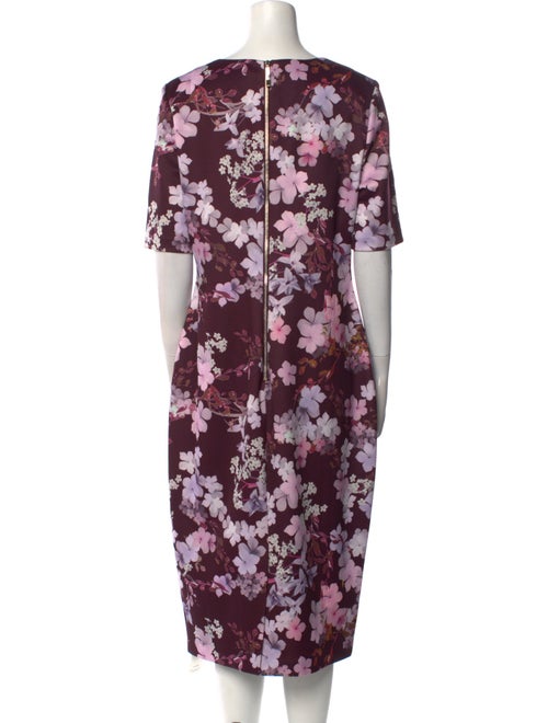 Ted Baker Floral Print Midi Length Dress