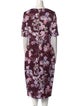 Ted Baker Floral Print Midi Length Dress