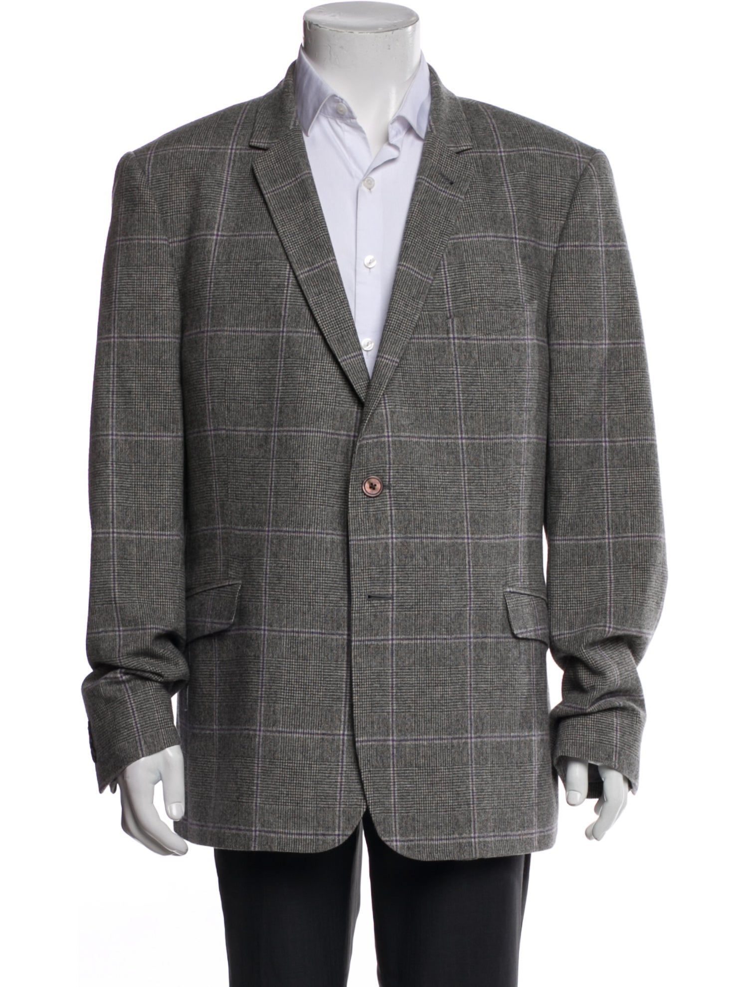 Ted Baker Wool Plaid Print Blazer
