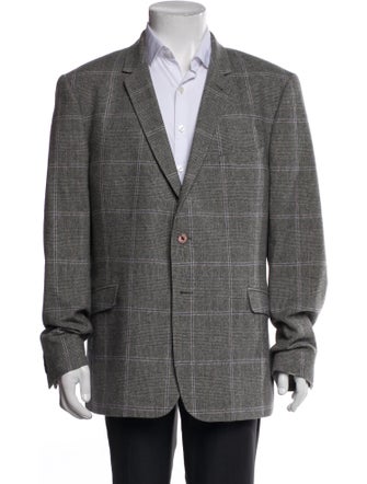 Ted Baker Wool Plaid Print Blazer