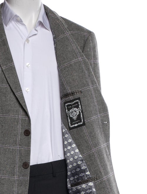 Ted Baker Wool Plaid Print Blazer