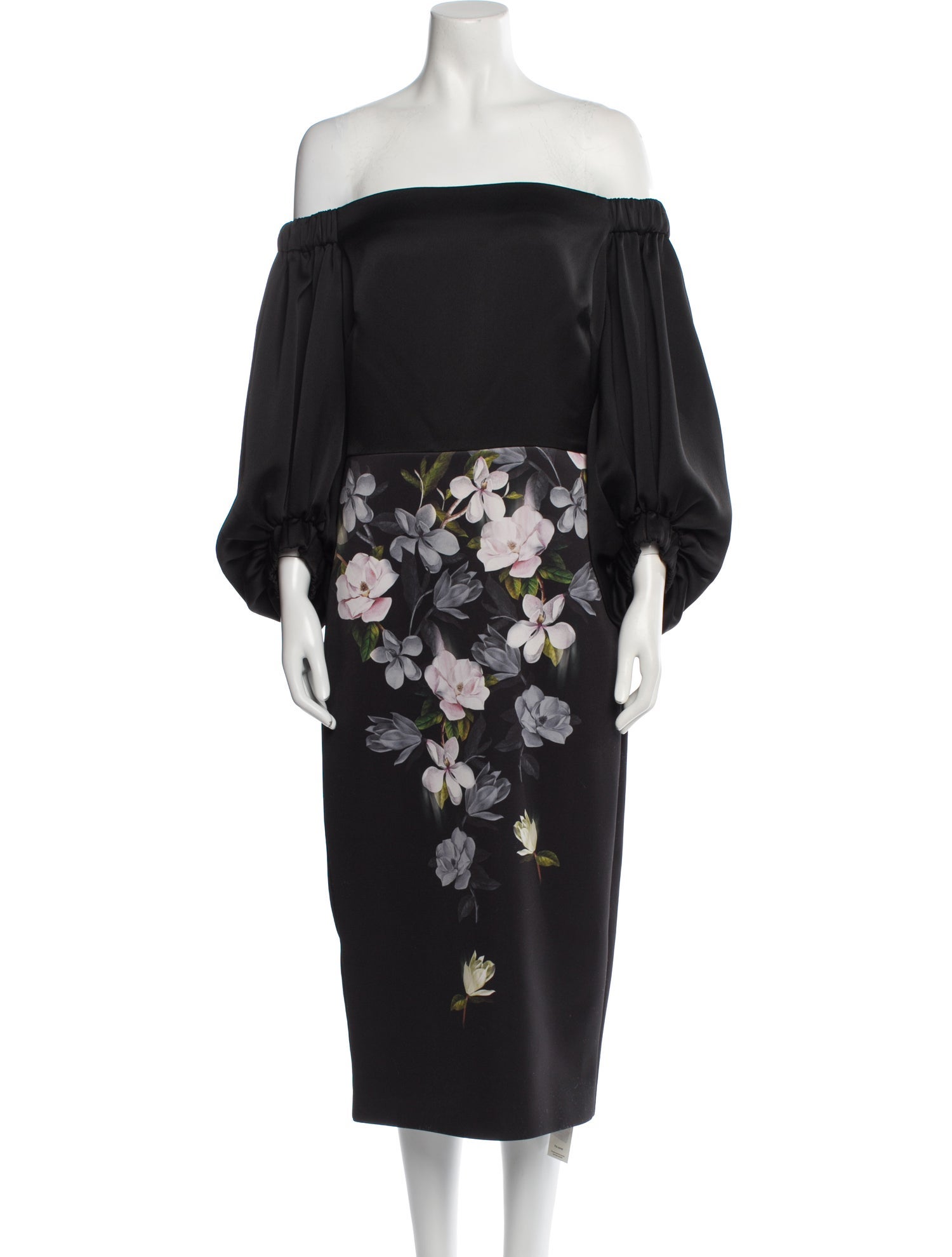 Ted Baker Floral Print Midi Length Dress