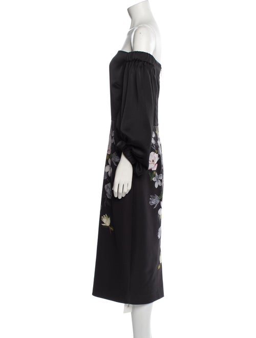 Ted Baker Floral Print Midi Length Dress