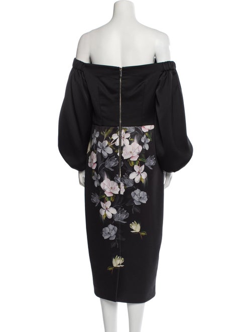 Ted Baker Floral Print Midi Length Dress