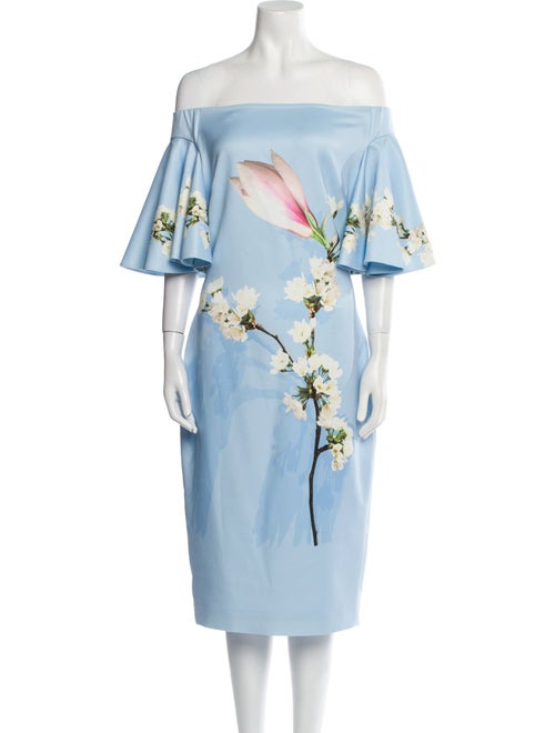 Ted Baker Floral Print Knee-Length Dress