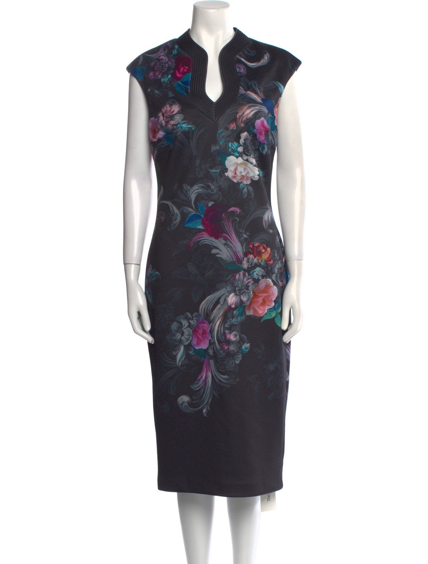 Ted Baker Floral Print Midi Length Dress