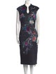 Ted Baker Floral Print Midi Length Dress