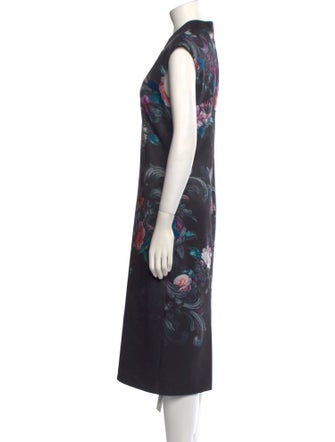 Ted Baker Floral Print Midi Length Dress