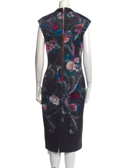 Ted Baker Floral Print Midi Length Dress
