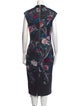Ted Baker Floral Print Midi Length Dress